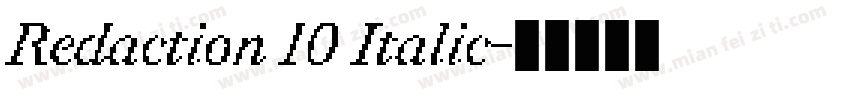 Redaction 10 Italic字体转换